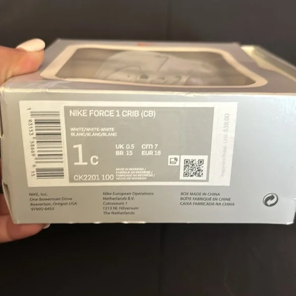 All White Nike Force 1 Crib (1c)